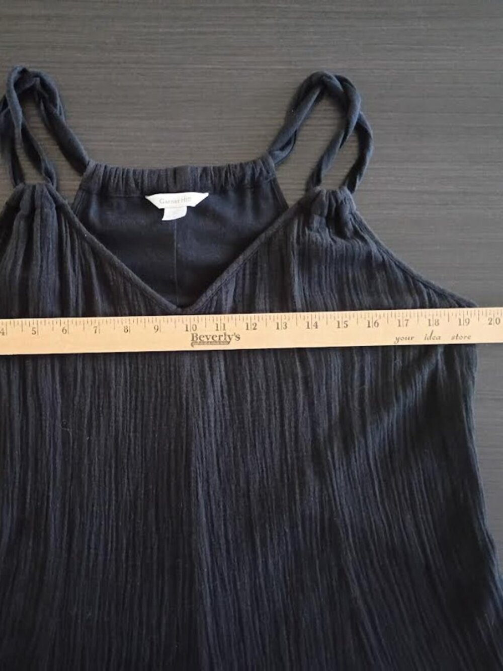 GARNET HILL BLACK CRINKLE GAUZE TWIST HALTER MAXI DRESS LINED SIZE MEDIUM - Picture 4 of 5